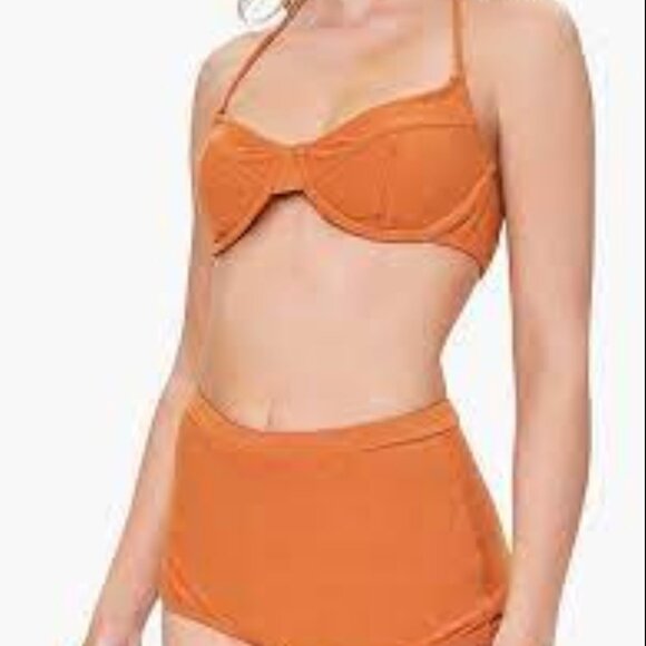 ISO: Forever 21 Ginger/Orange/Brown/Ivory Plaid Checkered Underwire Bikini - Picture 8 of 8
